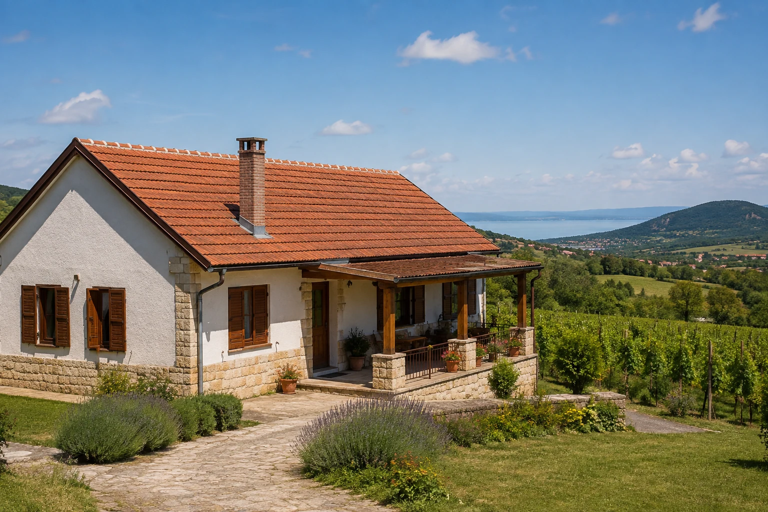 Haus mit Garten und Weinbergen im Balaton-Hochland